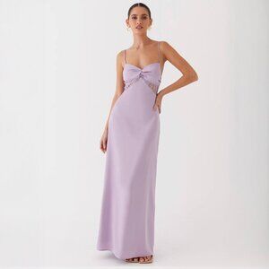 NWT Peppermayo Dream Sight Lace Satin Maxi Dress